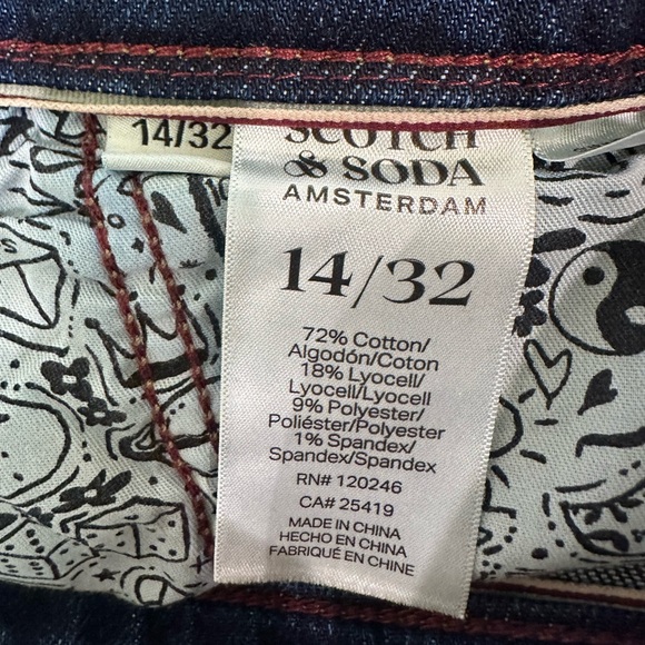 Scotch & Soda The Charm Classic Flare Jeans 14/32 NWT High-Rise Vintage Revival - Picture 6 of 7